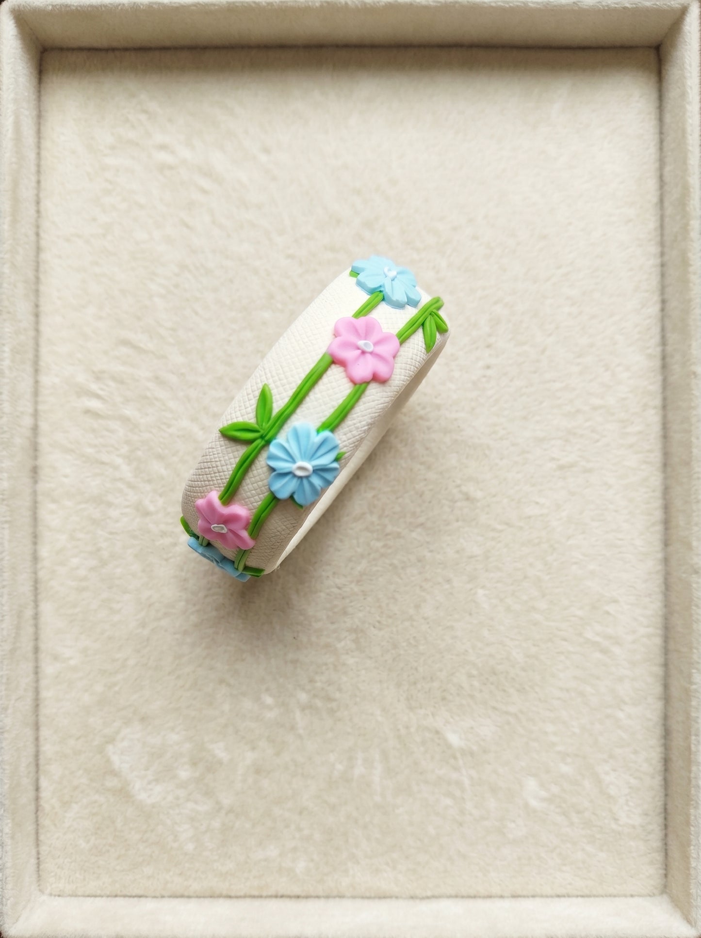 Elegant Evening Polymer Clay Bangle - 100% Handcrafted