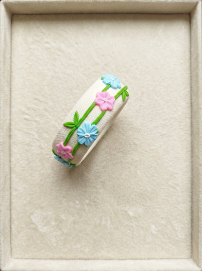Elegant Evening Polymer Clay Bangle - 100% Handcrafted