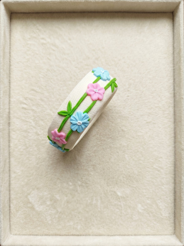 Elegant Evening Polymer Clay Bangle - 100% Handcrafted