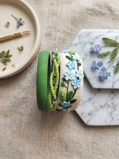 Minimalist Zen Polymer Clay Bangle set - 100% Handcrafted