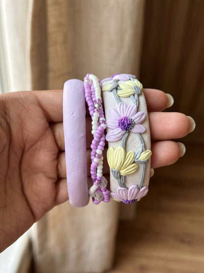 Festive Vibrant Polymer Clay Bangle - 100% Handcrafted