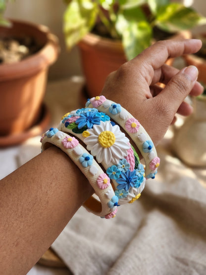 Traditional Indian Polymer Clay Bangle - 100% Handcrafted