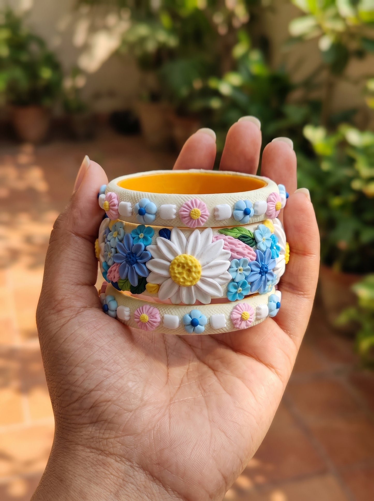 Traditional Indian Polymer Clay Bangle - 100% Handcrafted