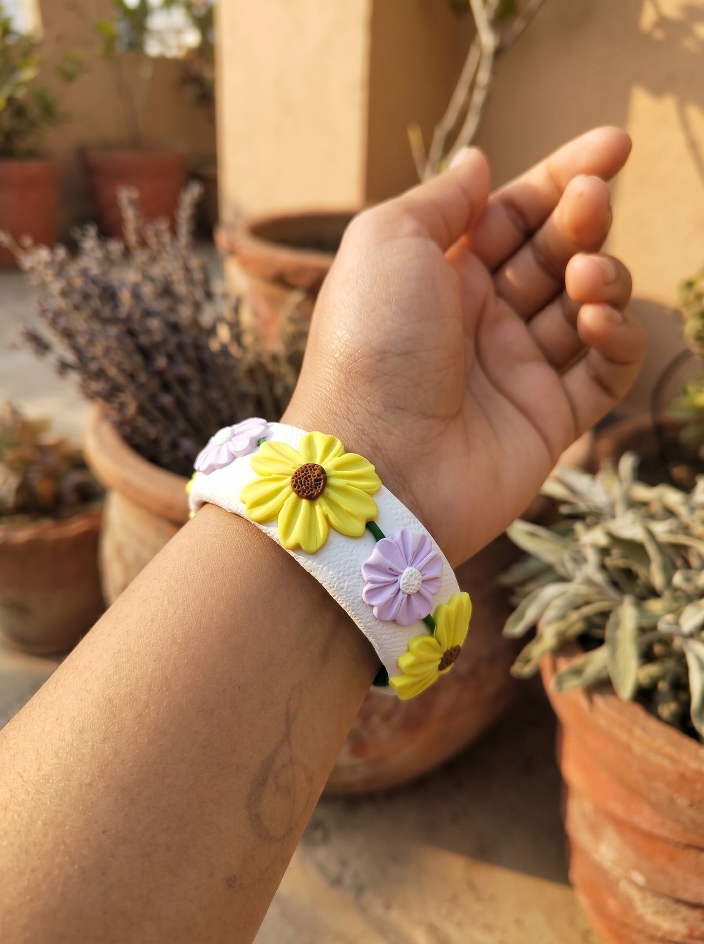 Bold Statement Polymer Clay Bangle - 100% Handcrafted