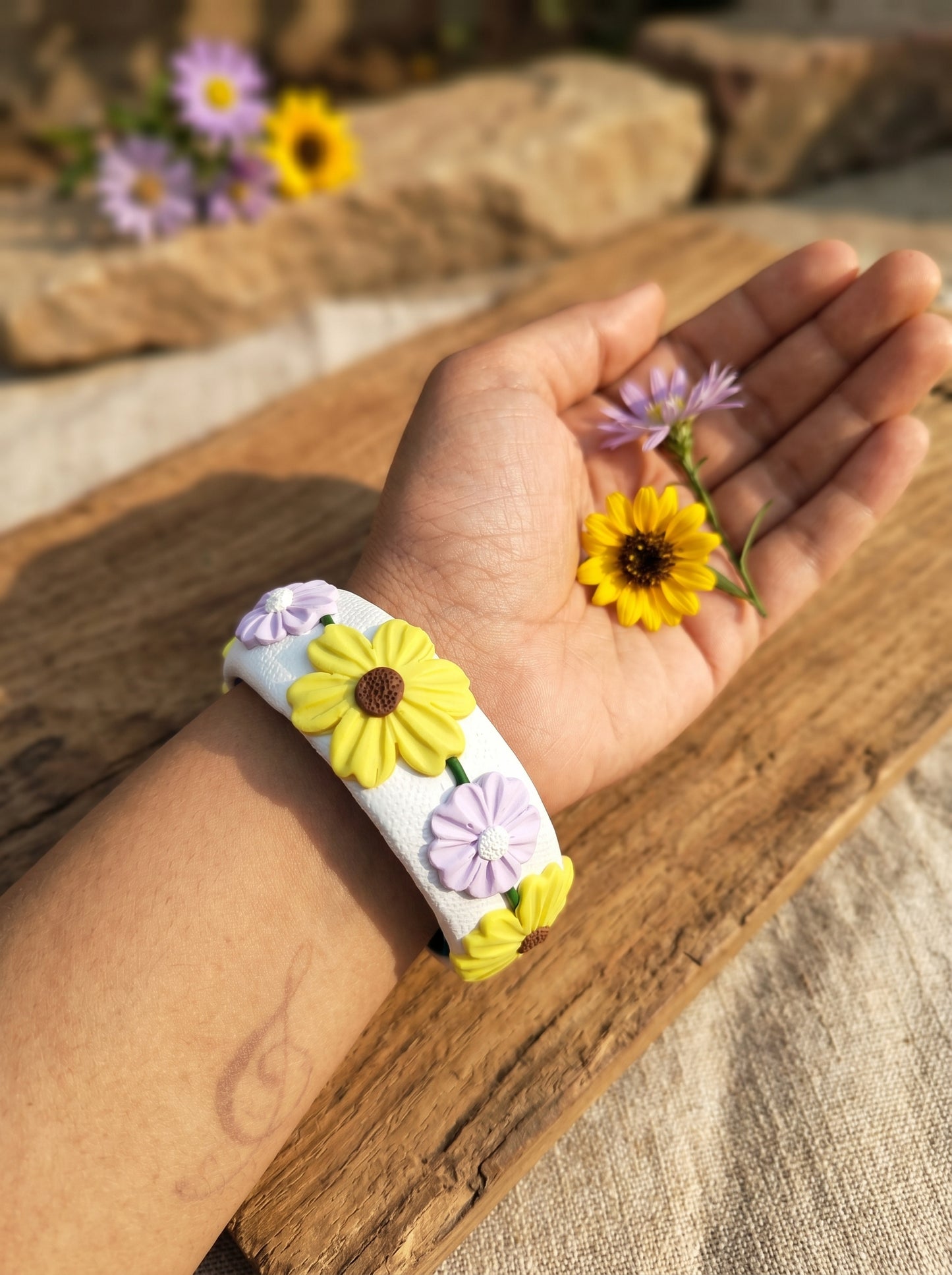 Bold Statement Polymer Clay Bangle - 100% Handcrafted