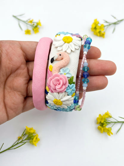 Modern Minimalist Polymer Clay Bangle - 100% Handcrafted
