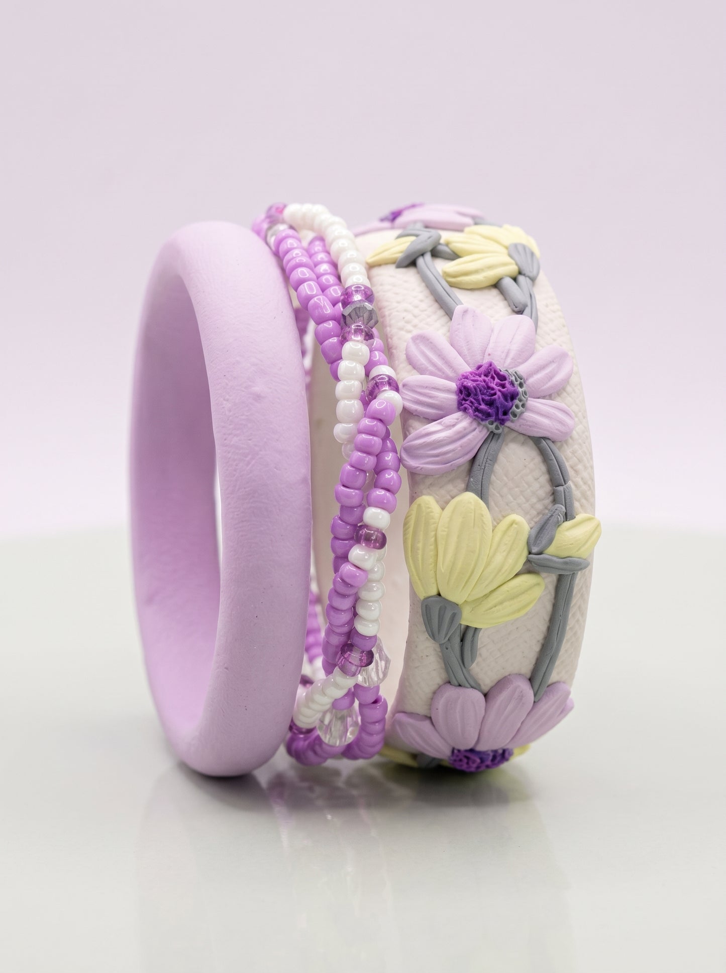 Festive Vibrant Polymer Clay Bangle - 100% Handcrafted