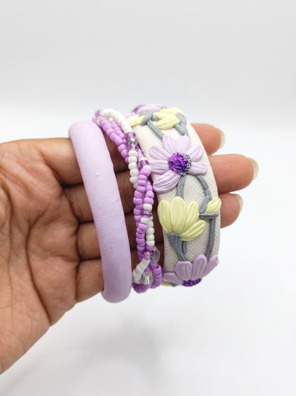 Festive Vibrant Polymer Clay Bangle - 100% Handcrafted