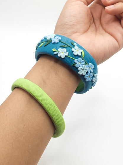 Contemporary Boho Polymer Clay Bangle - 100% Handcrafted