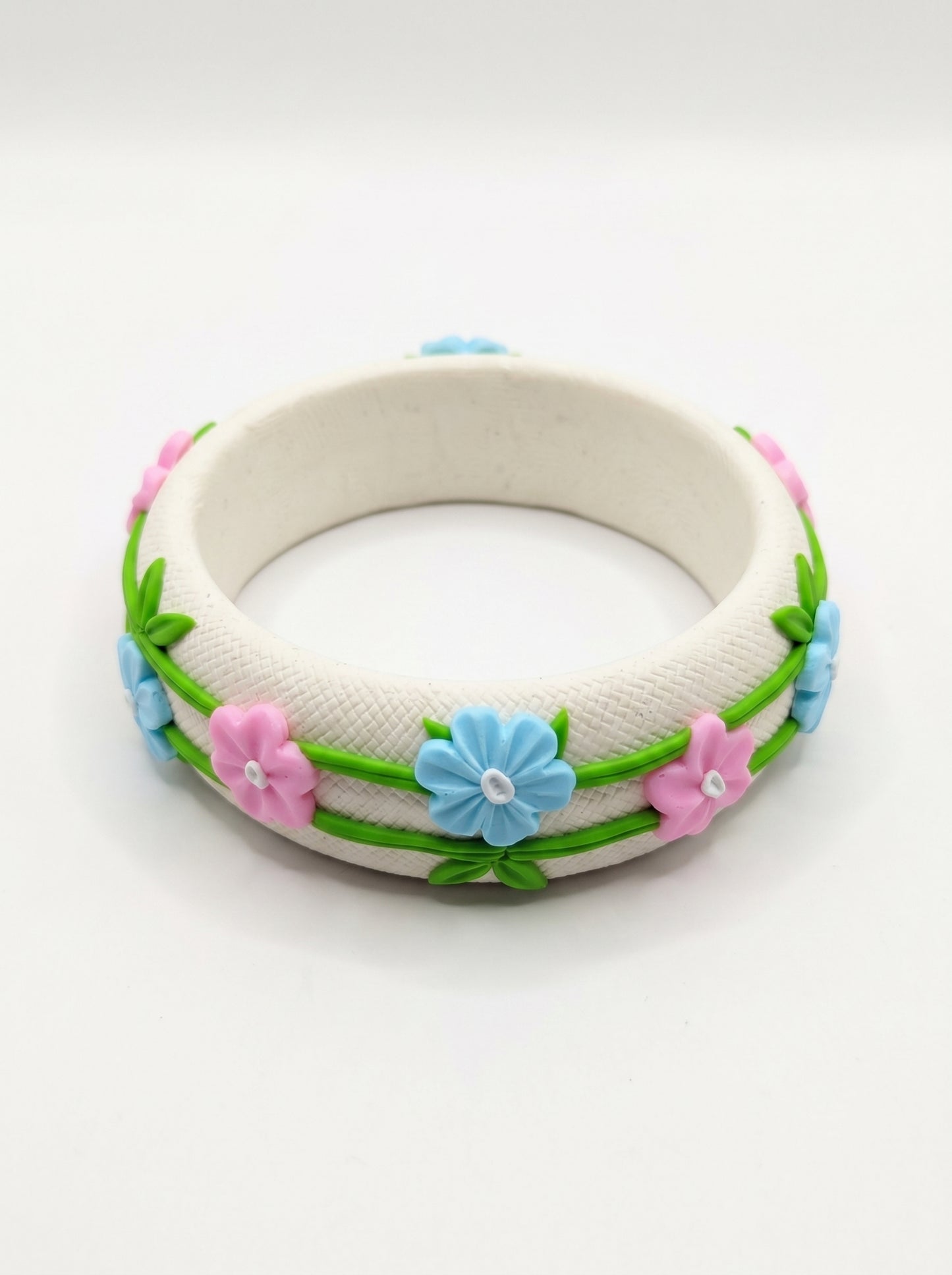 Elegant Evening Polymer Clay Bangle - 100% Handcrafted