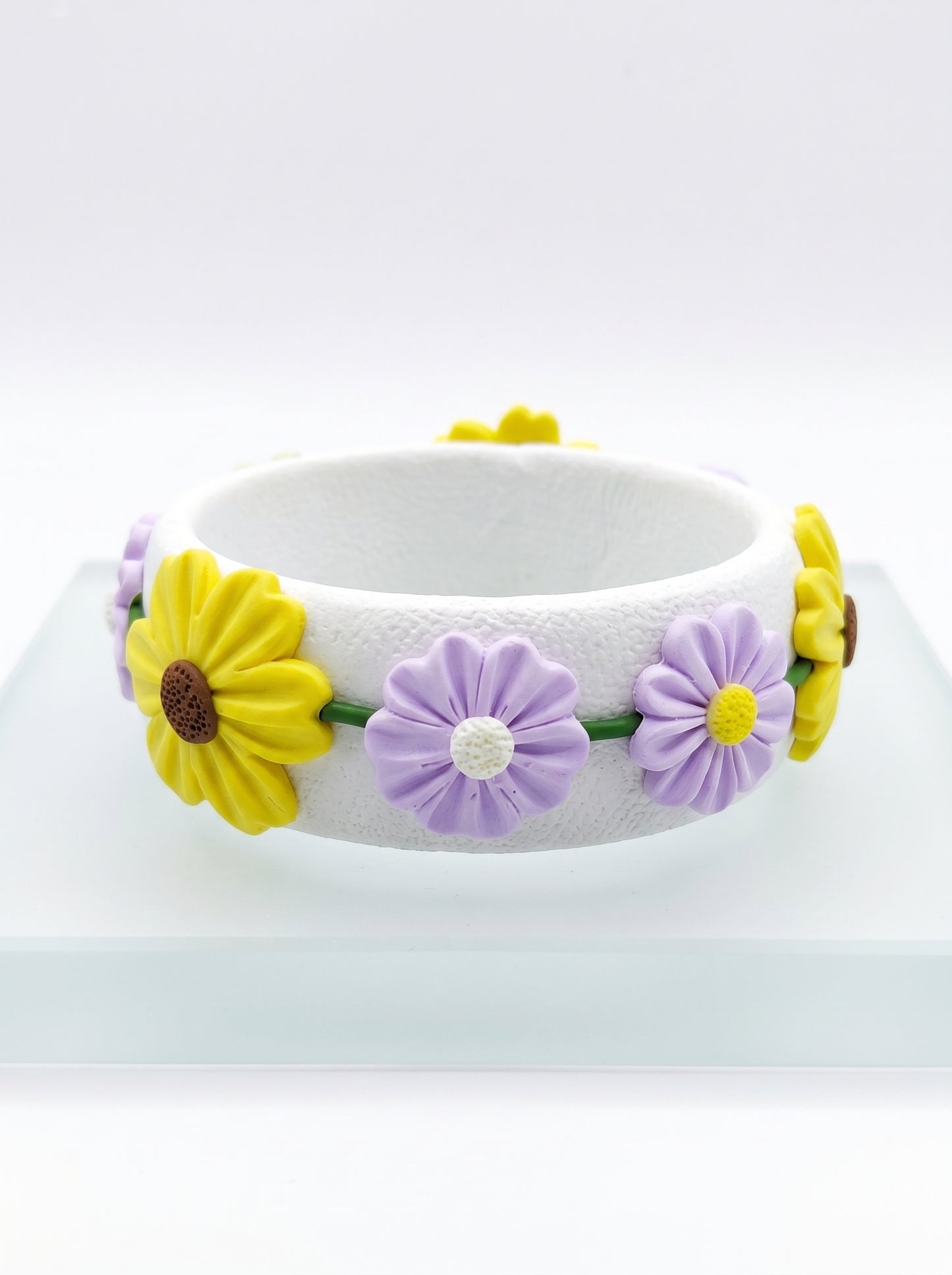 Bold Statement Polymer Clay Bangle - 100% Handcrafted