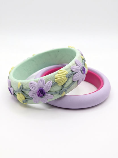 Timeless Classic Polymer Clay Bangle - 100% Handcrafted