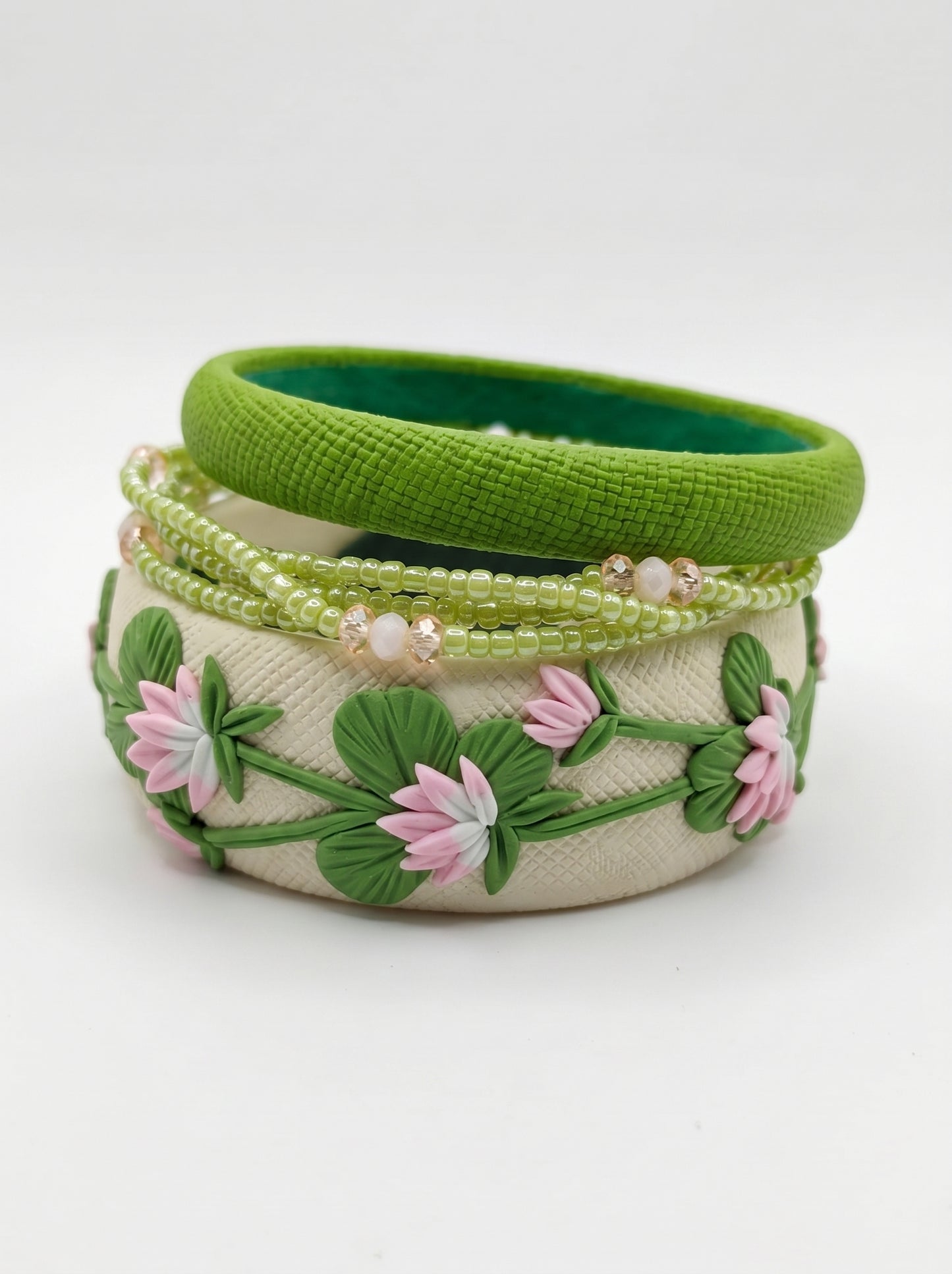 Urban Ethnic Polymer Clay Bangle - 100% Handcrafted