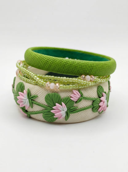 Urban Ethnic Polymer Clay Bangle - 100% Handcrafted