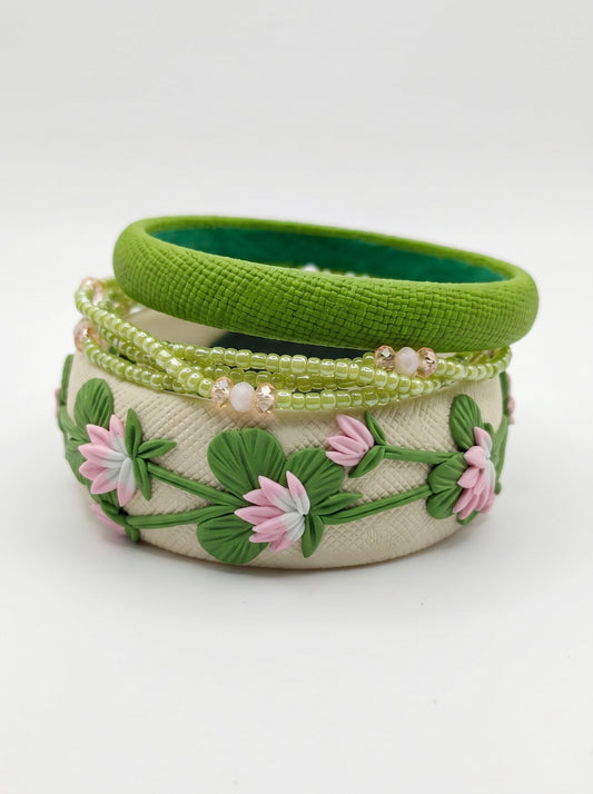 Urban Ethnic Polymer Clay Bangle - 100% Handcrafted