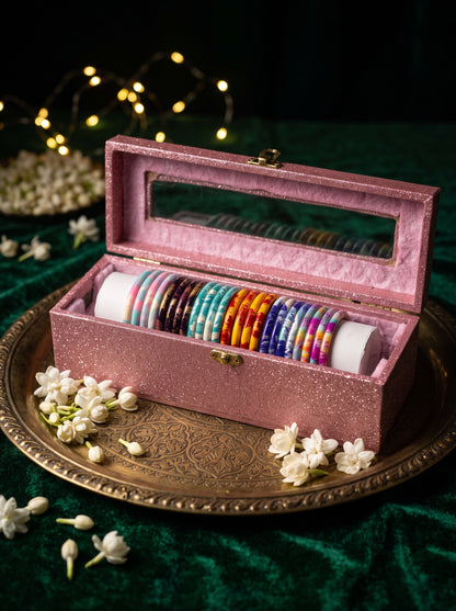 The Royal Bloom Lacquer Bangle Set | Signature Zahvana Box