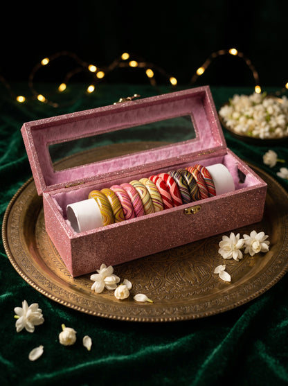 The Electric Canvas Lacquer Bangle Set | Signature Zahvana Box