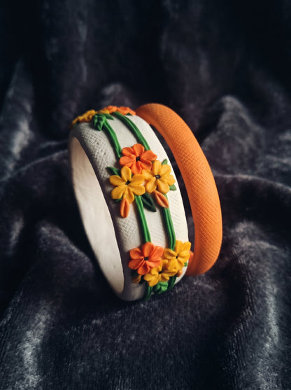 Sophisticated Matte Polymer Clay Bangle - 100% Handcrafted
