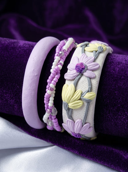 Festive Vibrant Polymer Clay Bangle - 100% Handcrafted