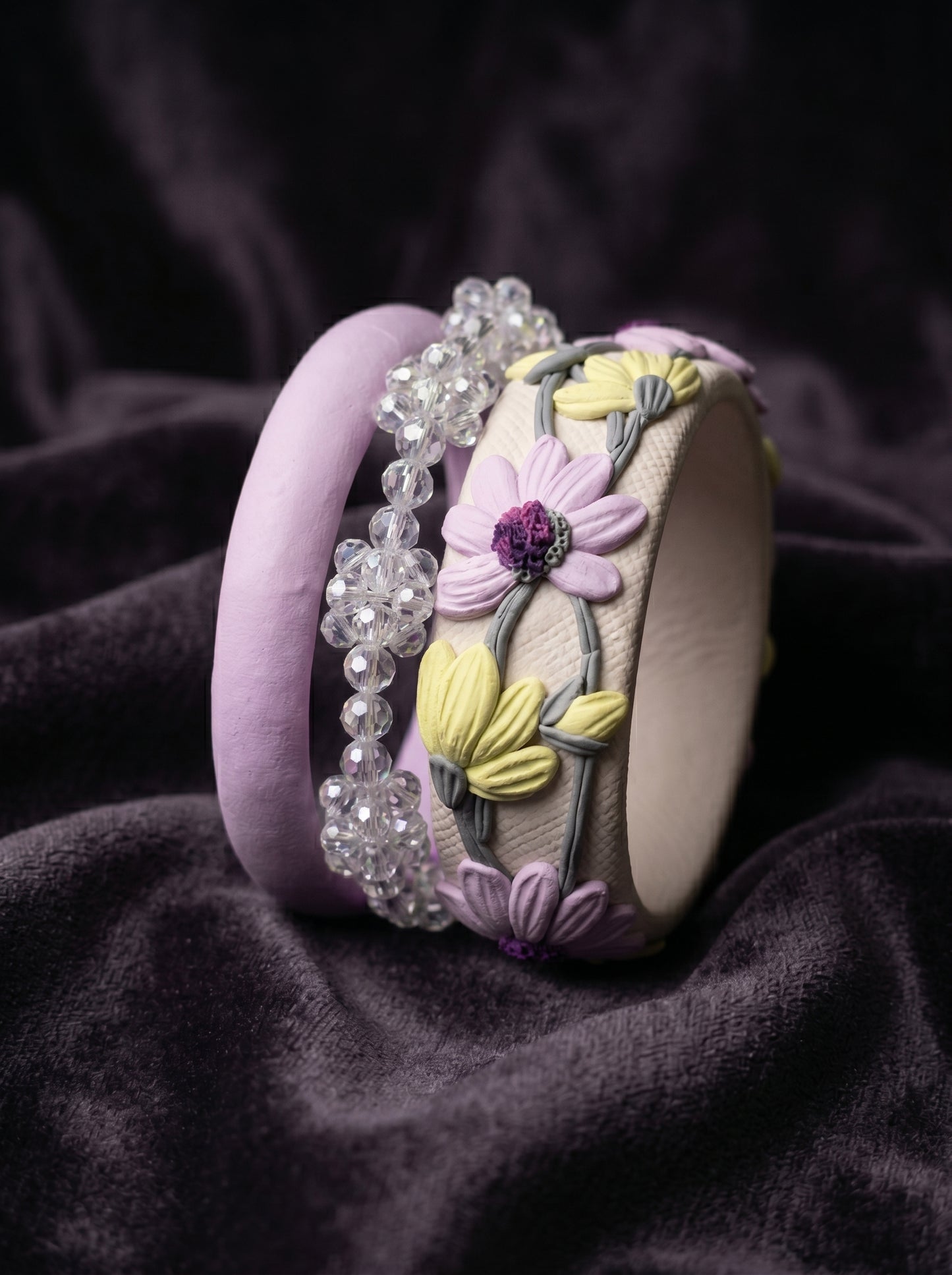 Festive Vibrant Polymer Clay Bangle - 100% Handcrafted