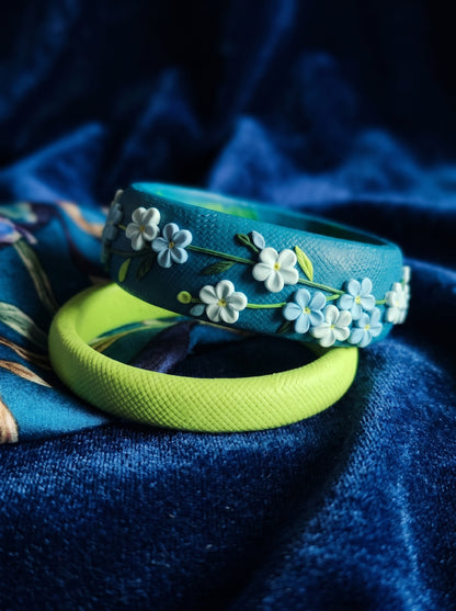 Contemporary Boho Polymer Clay Bangle - 100% Handcrafted