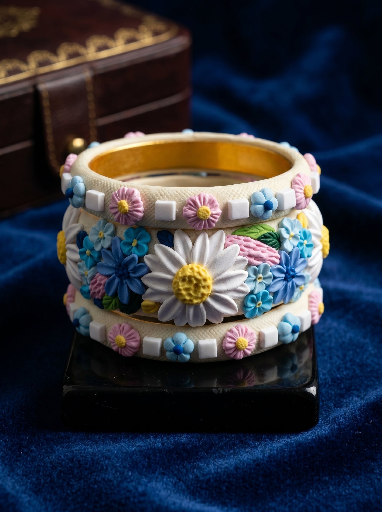 Traditional Indian Polymer Clay Bangle - 100% Handcrafted