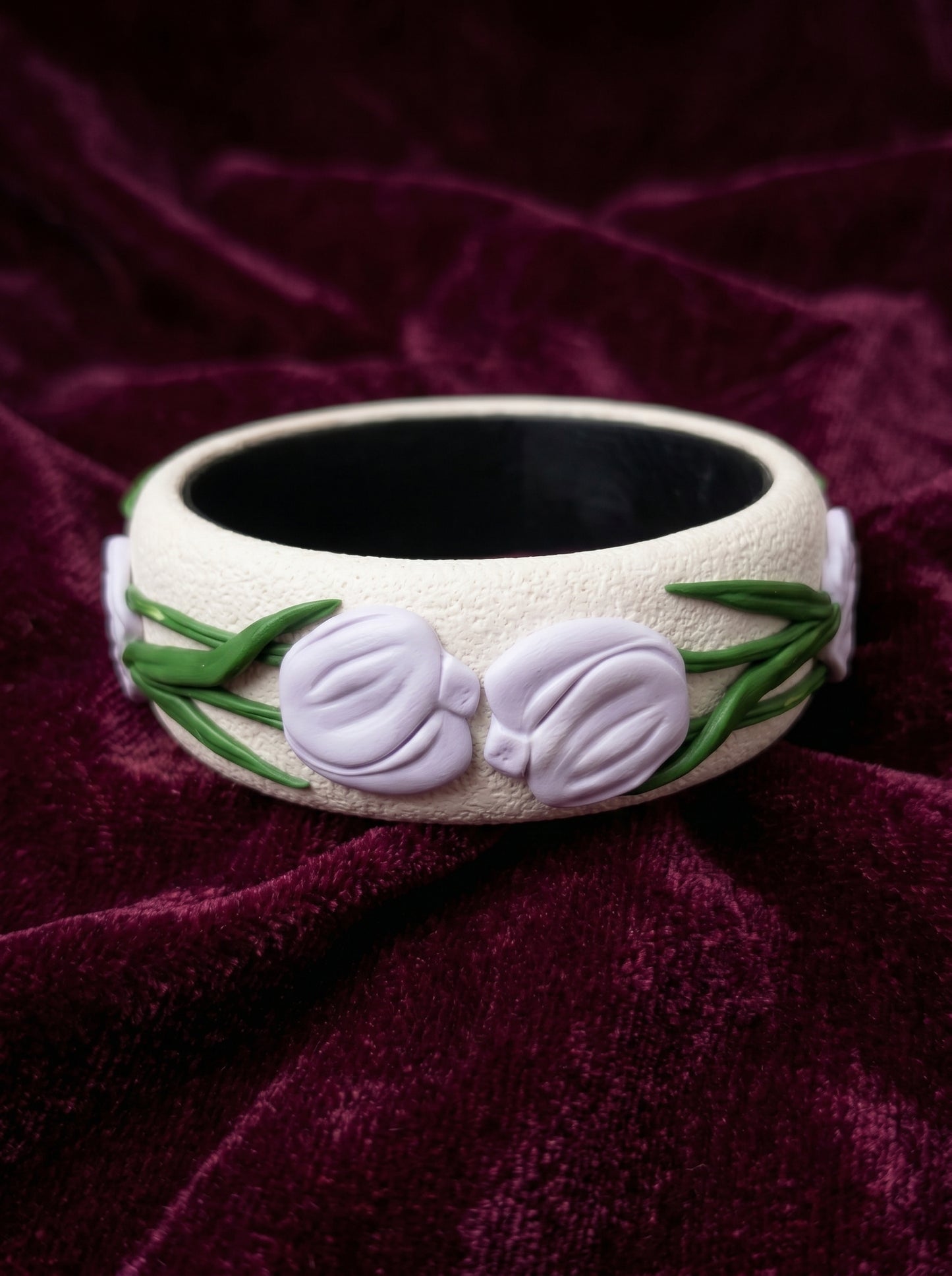 Artisanal Chic Polymer Clay Bangle - 100% Handcrafted
