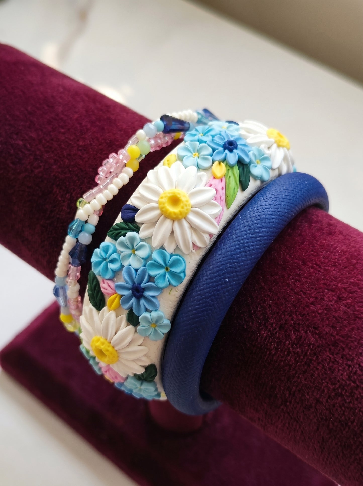 Daily Luxury Polymer Clay Bangle - 100% Handcrafted