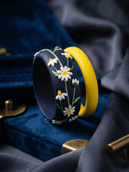 Heritage Inspired Polymer Clay Bangle - 100% Handcrafted
