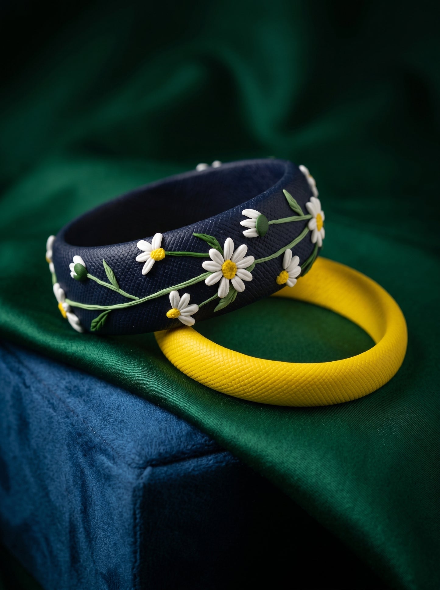 Heritage Inspired Polymer Clay Bangle - 100% Handcrafted