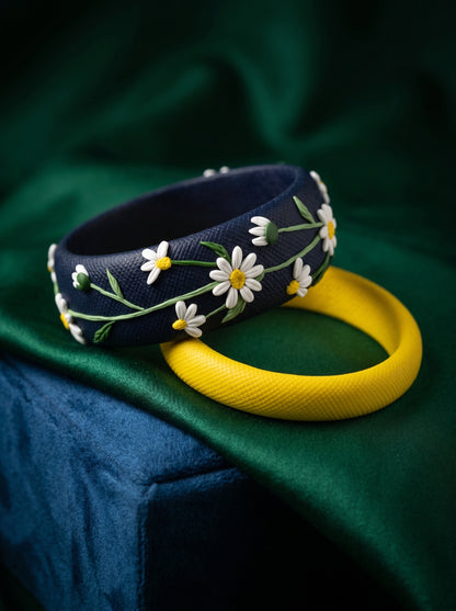 Heritage Inspired Polymer Clay Bangle - 100% Handcrafted