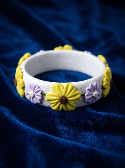 Bold Statement Polymer Clay Bangle - 100% Handcrafted