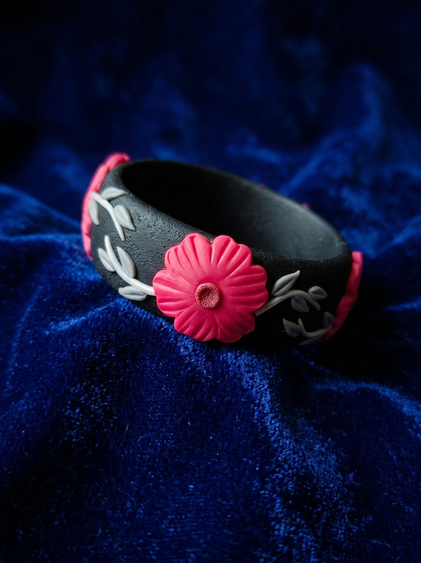Graceful Pastel Polymer Clay Bangle - 100% Handcrafted