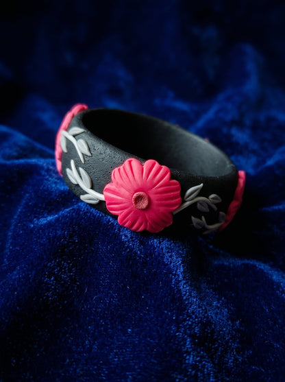 Graceful Pastel Polymer Clay Bangle - 100% Handcrafted