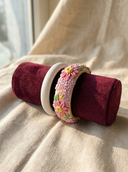 Ethnic Bridal Polymer Clay Bangle - 100% Handcrafted