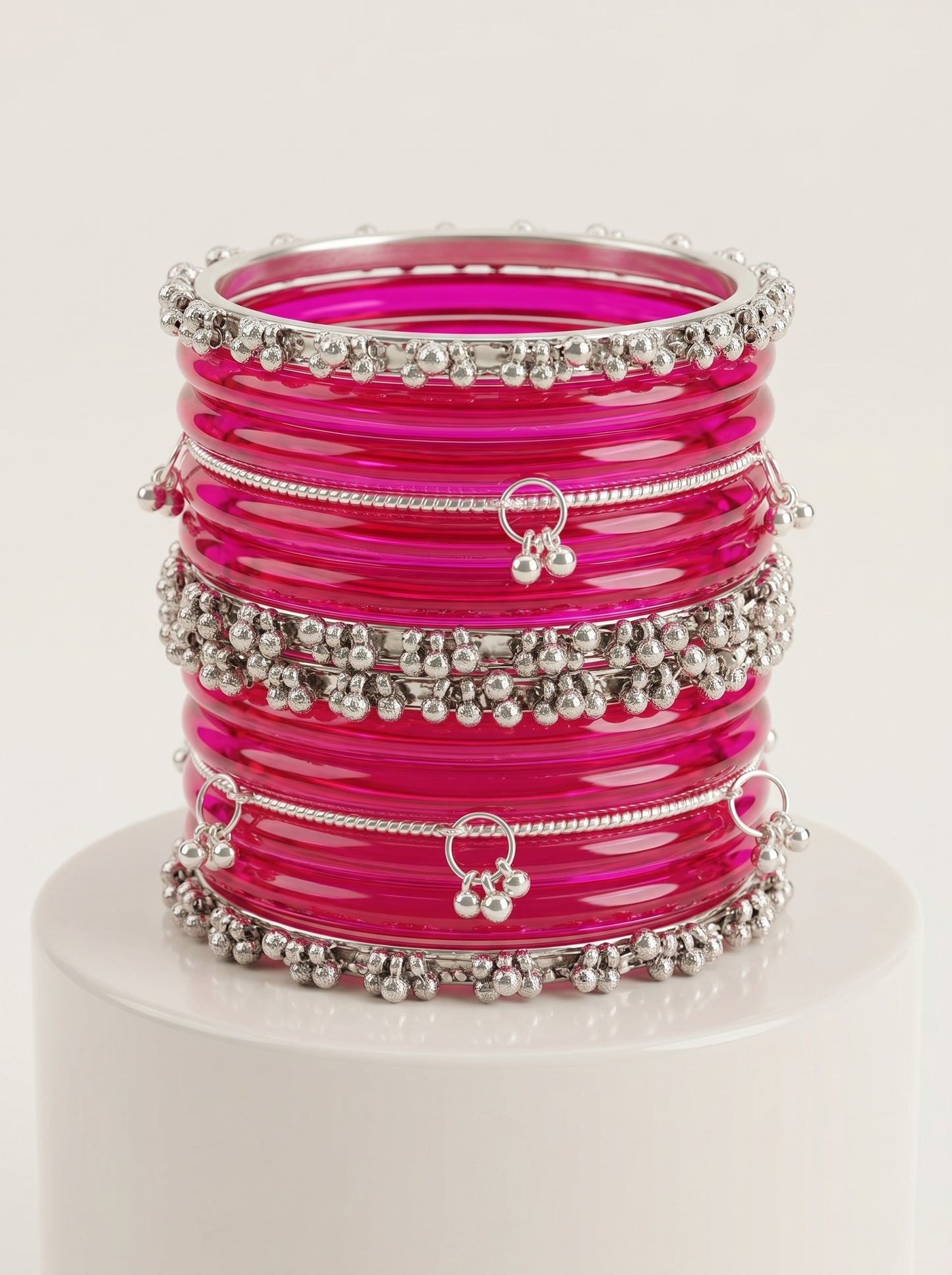 Magenta Jelly  Bangle with Ghungroo for single wrist | Jelly Bangles