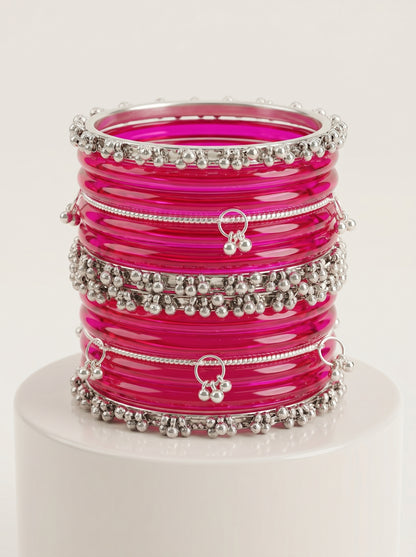 Magenta Jelly  Bangle with Ghungroo for single wrist | Jelly Bangles