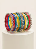 Rainbow  Bangle with Ghungroo for single wrist| Multicolor Resin Bangles Stack | Jelly bangles