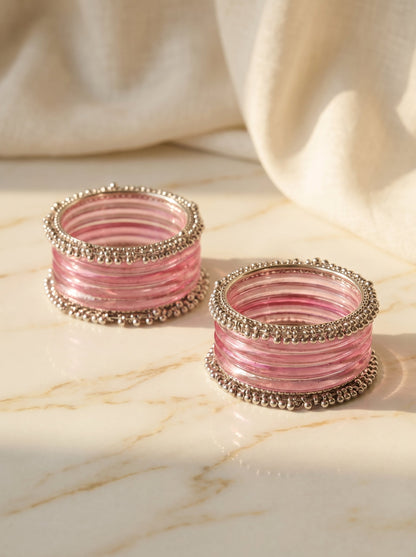 Pink Jelly Bangle with Ghungroo for single wrist | Fuchsia Resin Bangles | Jelly Bangles