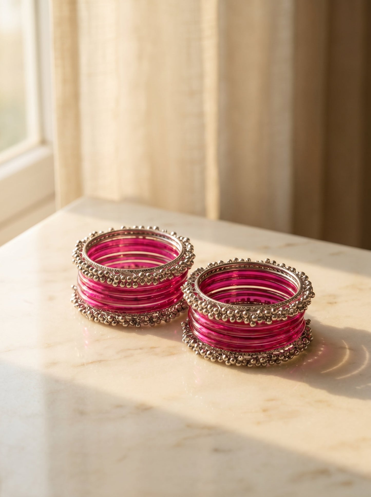 Magenta Jelly  Bangle with Ghungroo for single wrist | Jelly Bangles