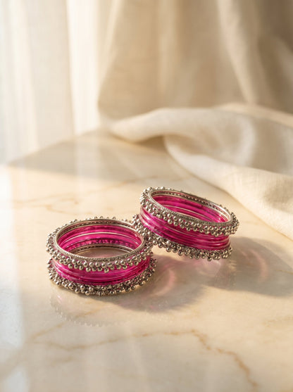 Magenta Jelly  Bangle with Ghungroo for single wrist | Jelly Bangles