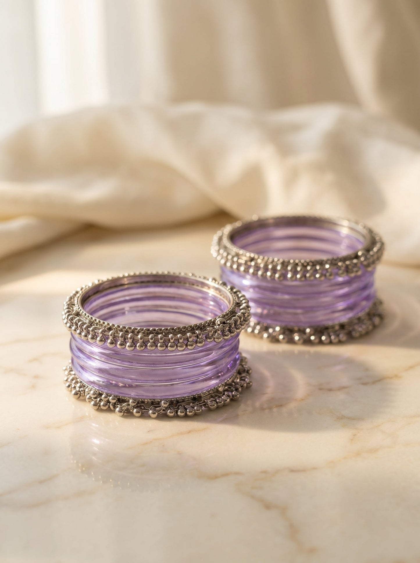 Purple Jelly  Bangle with Ghungroo for single wrist | Lavender Resin Bangles | jelly bangles