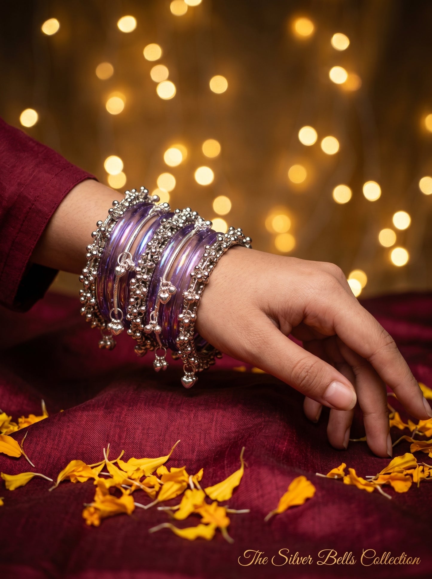 Purple Jelly  Bangle with Ghungroo for single wrist | Lavender Resin Bangles | jelly bangles