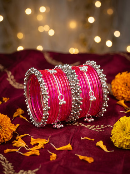 Magenta Jelly  Bangle with Ghungroo for single wrist | Jelly Bangles
