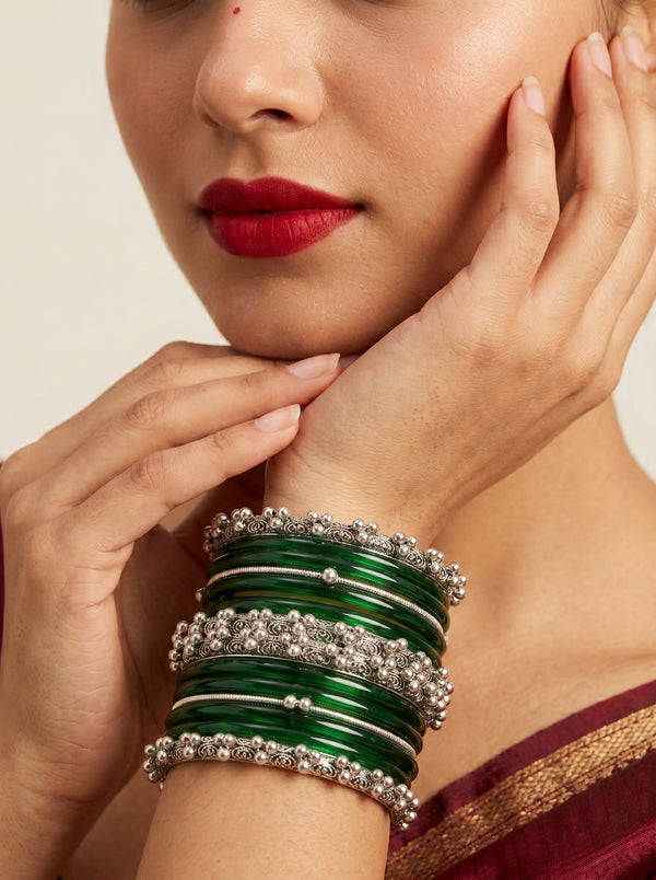 Teal Jelly  Bangle with Ghungroo for single wrist | Turquoise Resin Bangles | Jelly Bangles