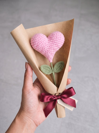 Sweetheart Crochet Heart Bouquet