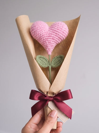 Sweetheart Crochet Heart Bouquet