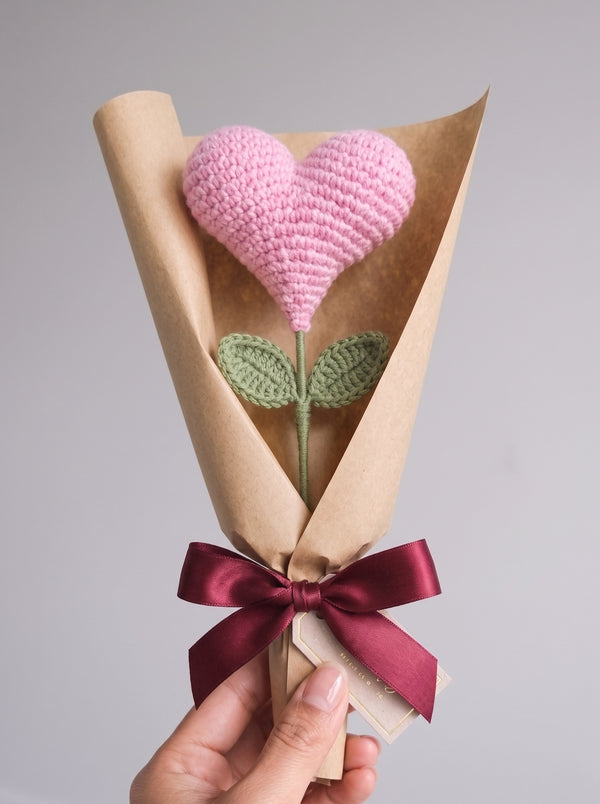 Sweetheart Crochet Heart Bouquet
