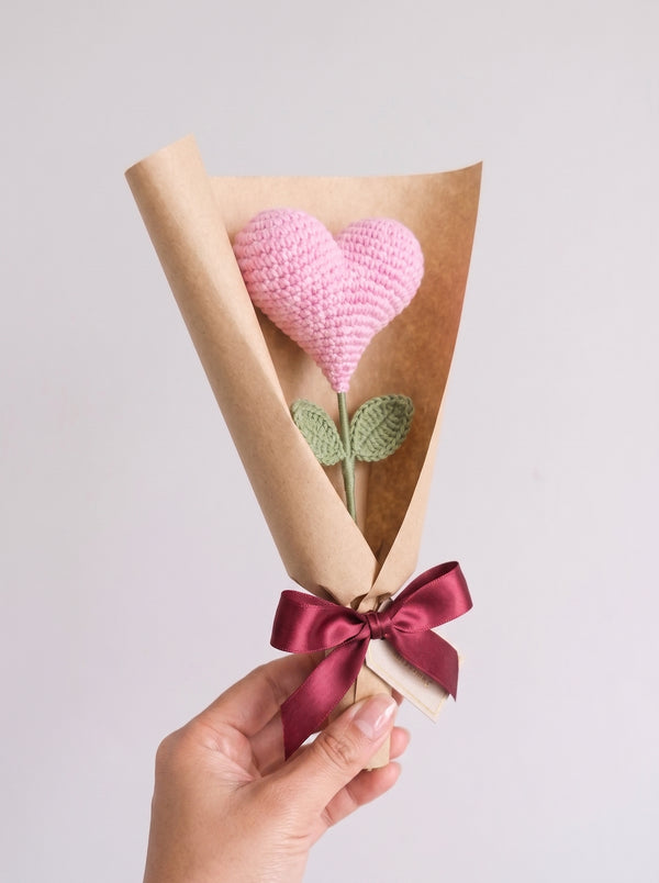 Sweetheart Crochet Heart Bouquet