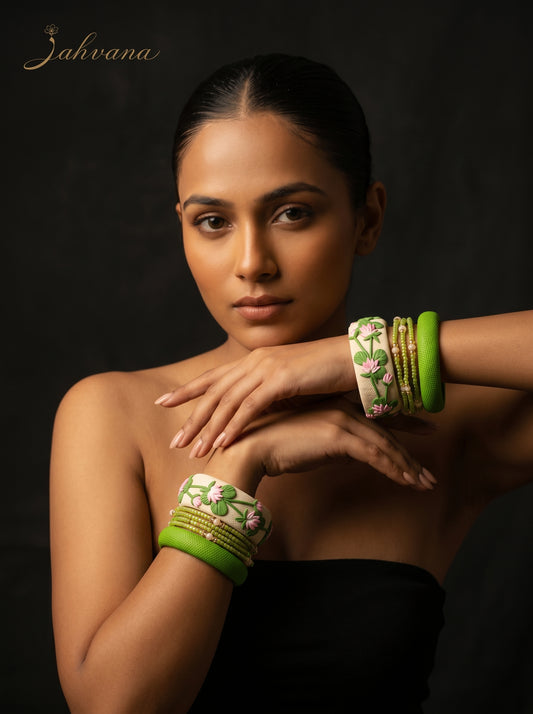 Urban Ethnic Polymer Clay Bangle - 100% Handcrafted